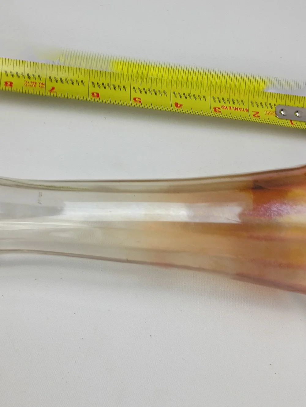 Iridescent Amber-Top Glass Bud Vase - Unbranded